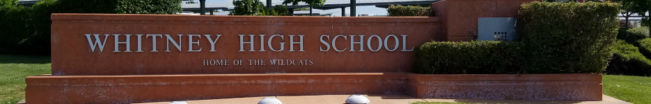 Whitney high school sign
